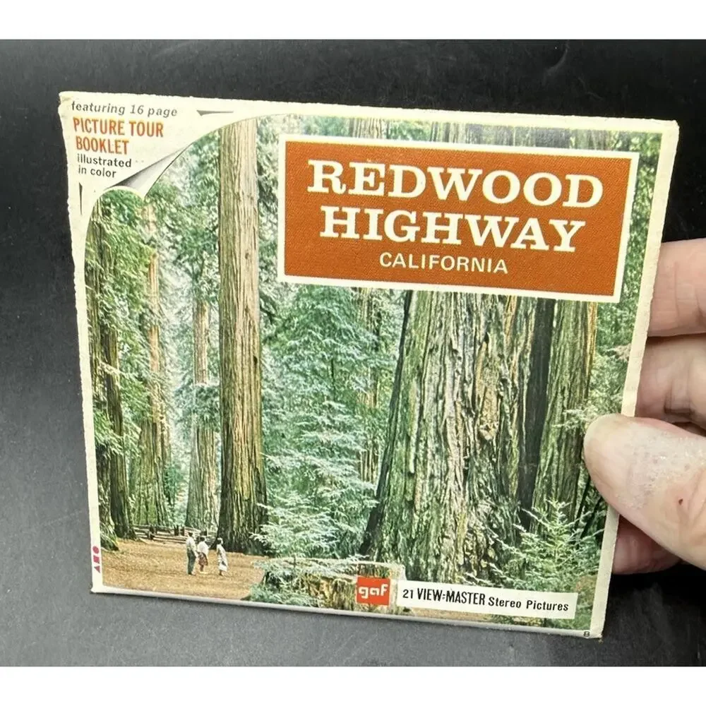 Redwood Highway California 3D View-Master 3 Reel Packet 21 Full Color Complete!